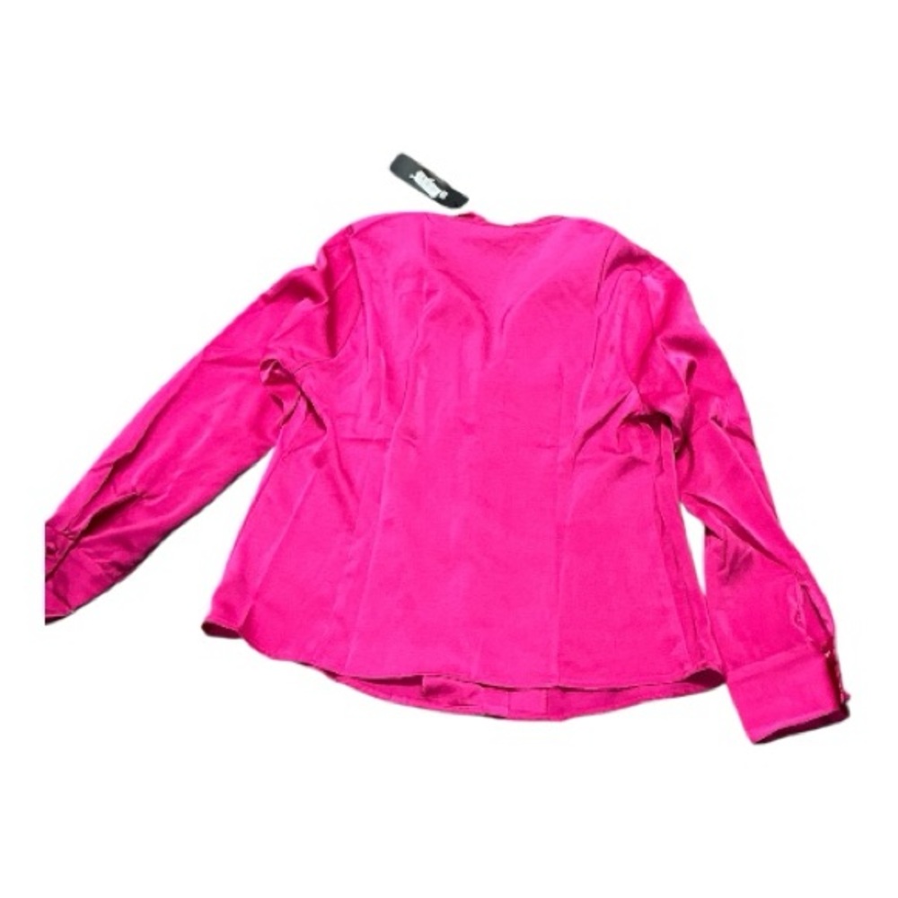 Allegra K - NWT - Fuchsia Satin Blouse - Picture 3 of 3